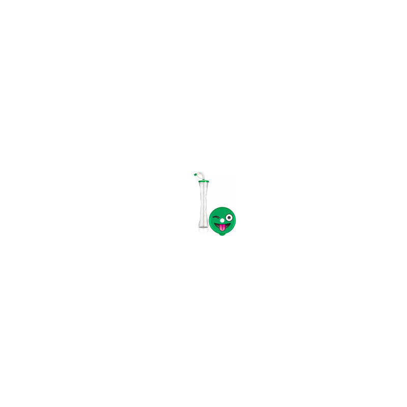 Gourde pour granita au design smiley vert - 54 pc