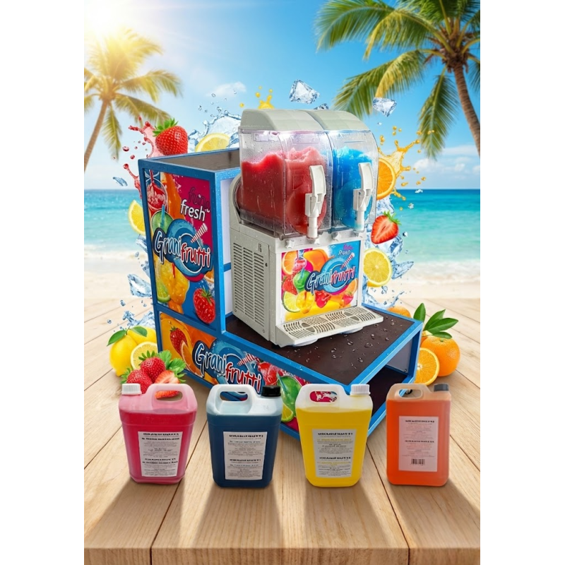 Pack granita IP2 + chariot double + 4 x 5L sirop granita