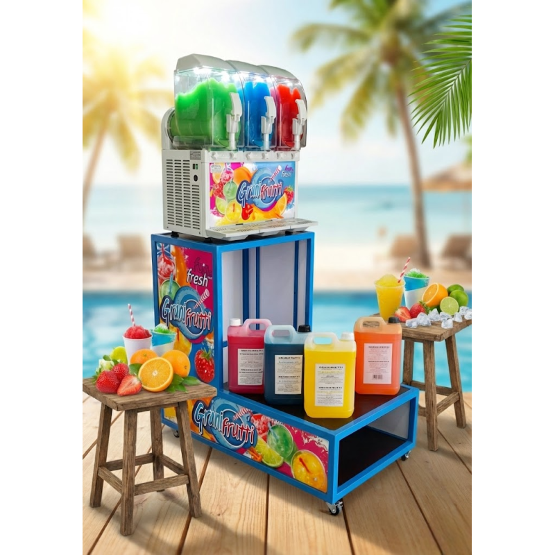 Pack granita IP3 + chariot double + 4 x 5L sirop granita