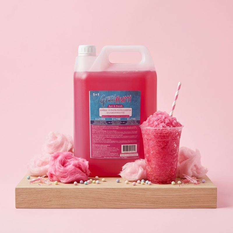 Sirop pour granita parfum barbe à papa 5L