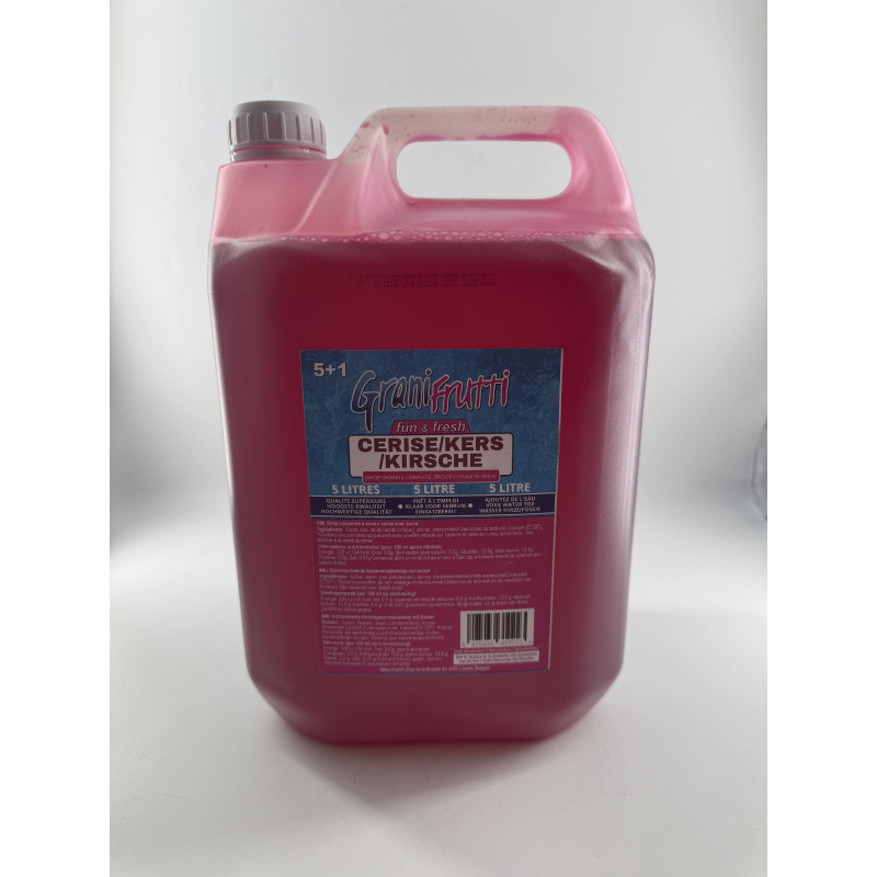 Sirop pour granita au parfum cerise 5L